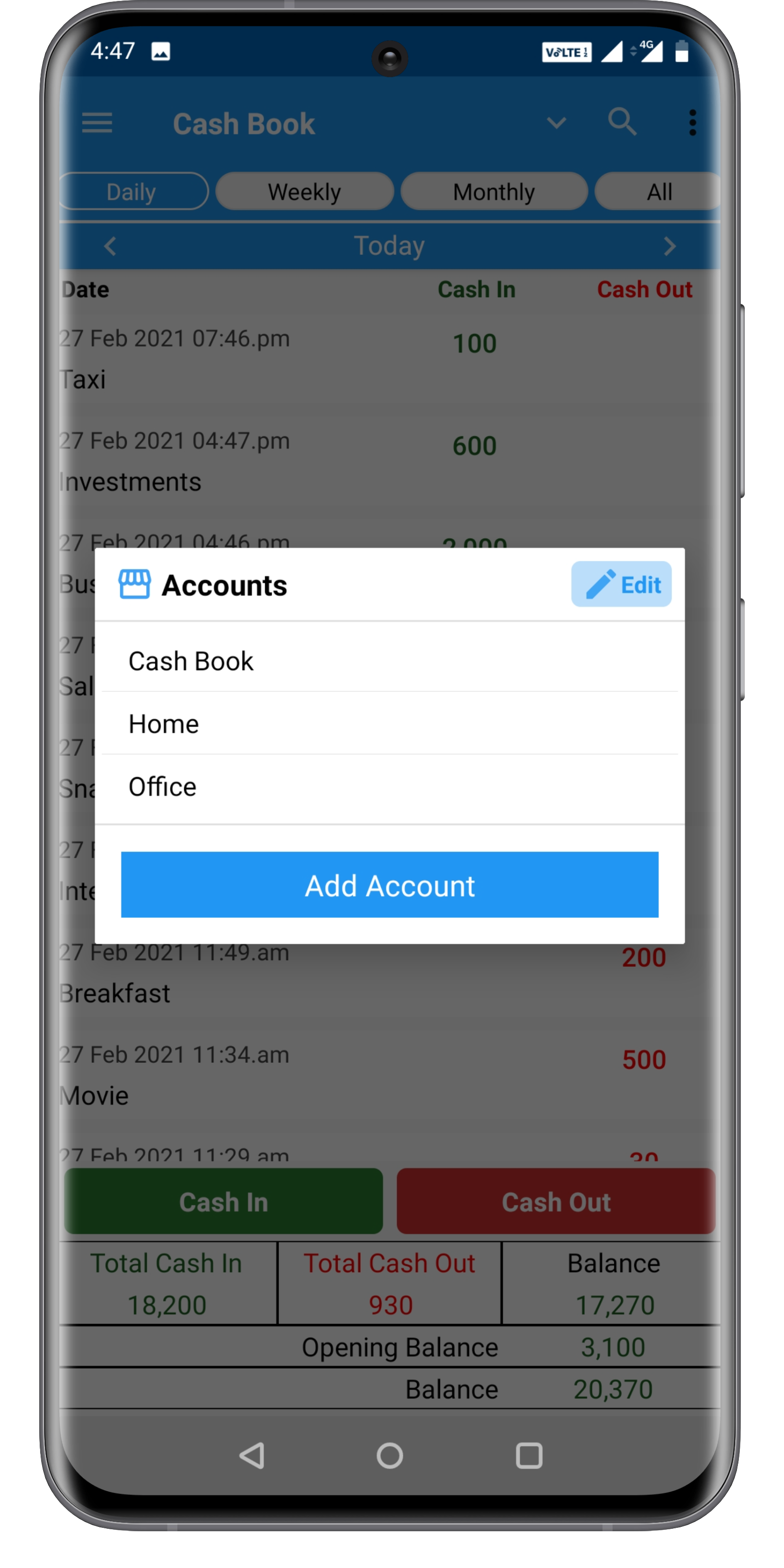 Cash Book App